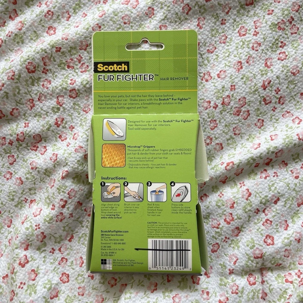 SCOTCH Fur Fighter Refill 8 Sheets Car Interior Pet Hair Fur Remover Discontinue